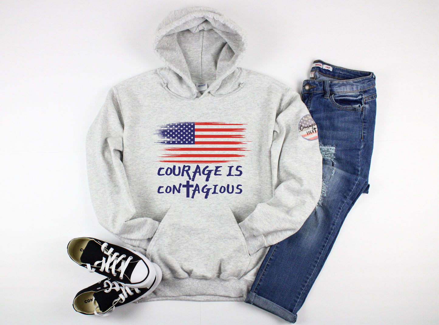 Courage Is Contagious - Unisex Hoodie - Ash