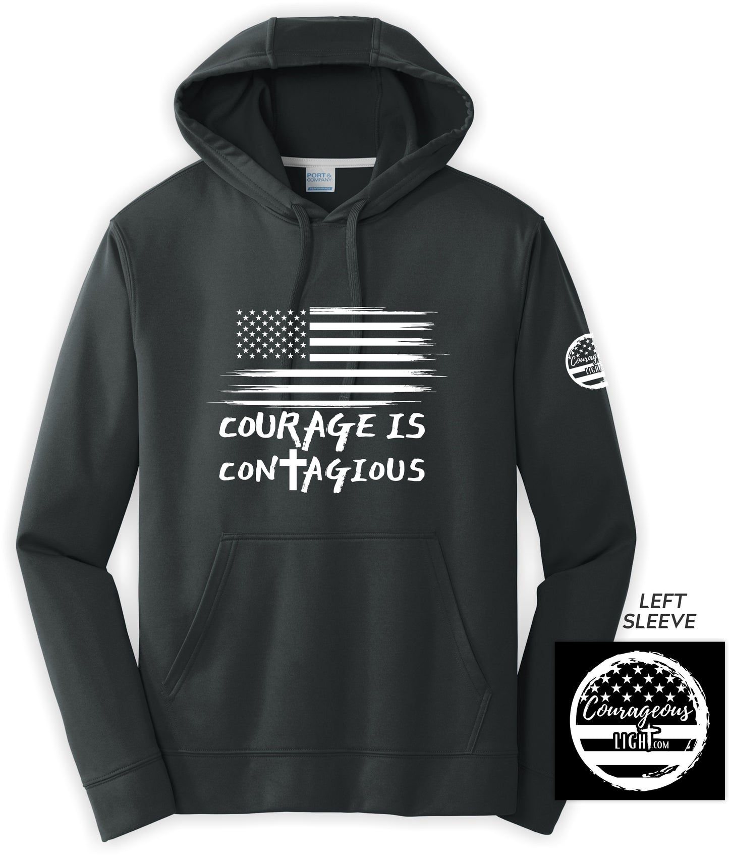 Courage Is Contagious - Unisex Dry Fit Performance Hoodie