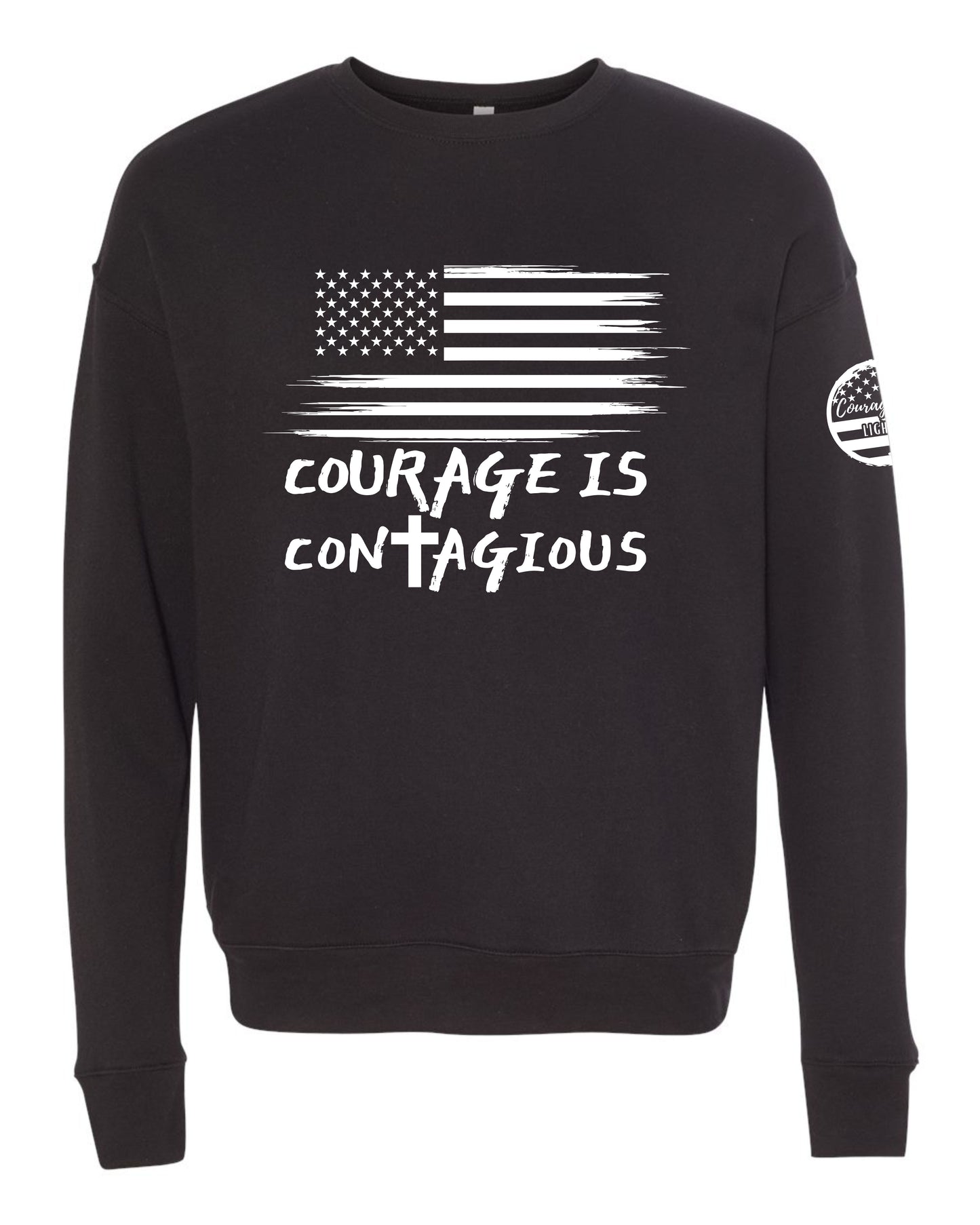 Courage Is Contagious - Unisex Drop Shoulder Crew Sweatshirt