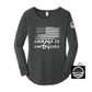 Courage Is Contagious - Ladies Long Sleeve - Black Frost