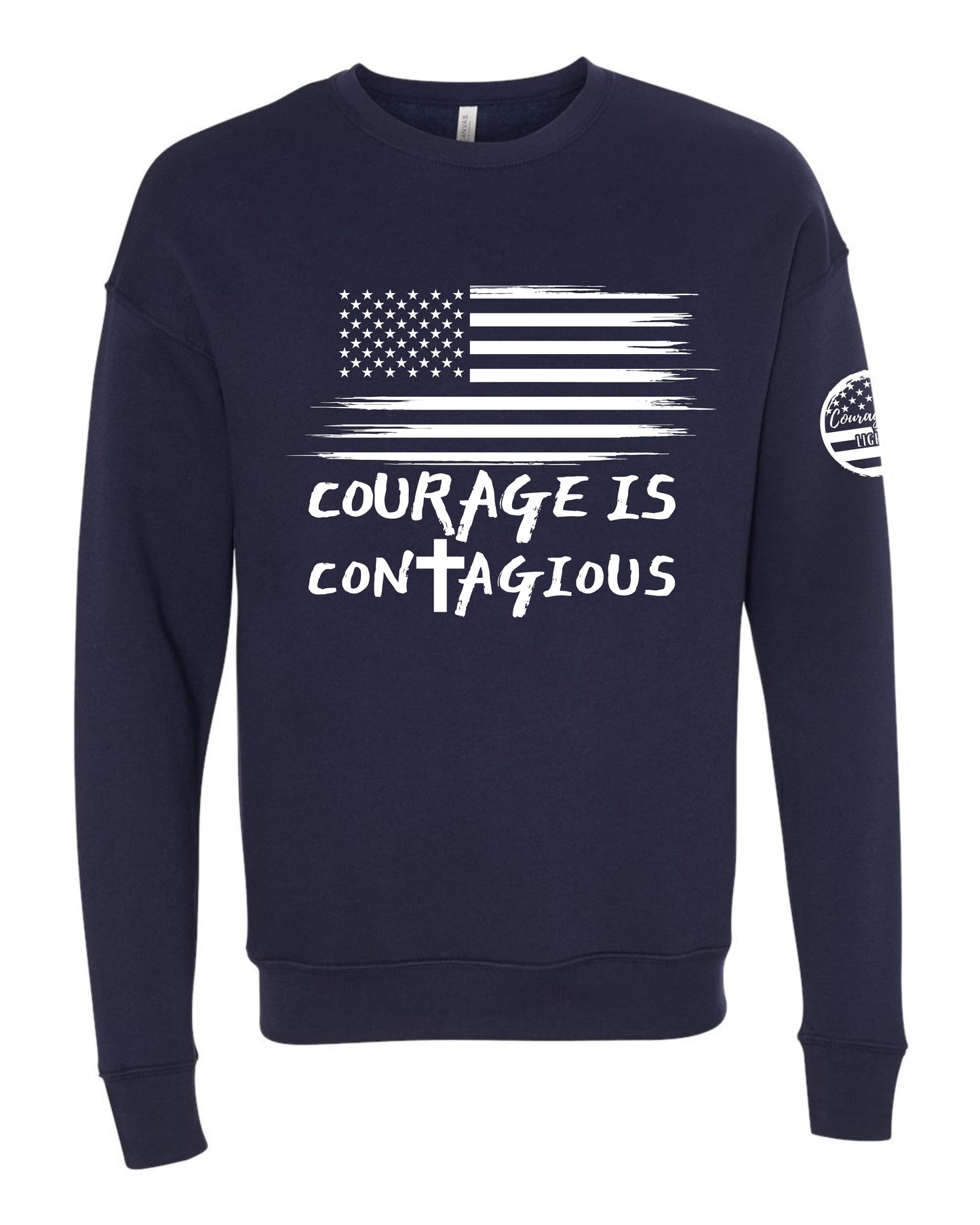 Courage Is Contagious - Unisex Drop Shoulder Crew Sweatshirt