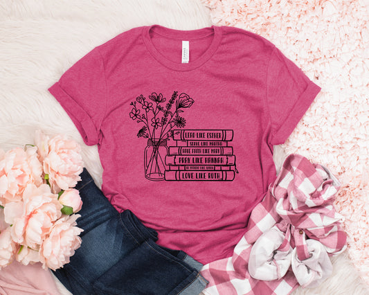 Women of the Bible - Unisex T-shirt - Heather Raspberry